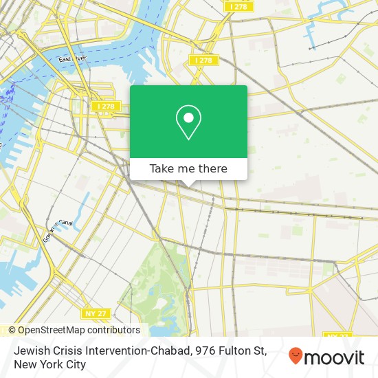 Mapa de Jewish Crisis Intervention-Chabad, 976 Fulton St