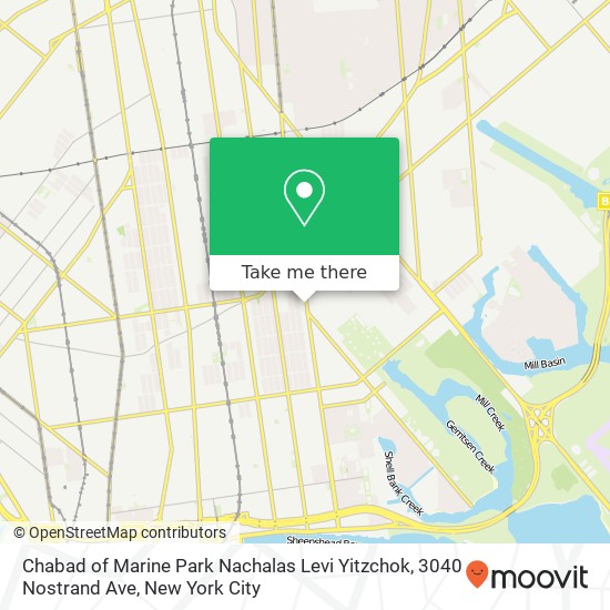 Mapa de Chabad of Marine Park Nachalas Levi Yitzchok, 3040 Nostrand Ave