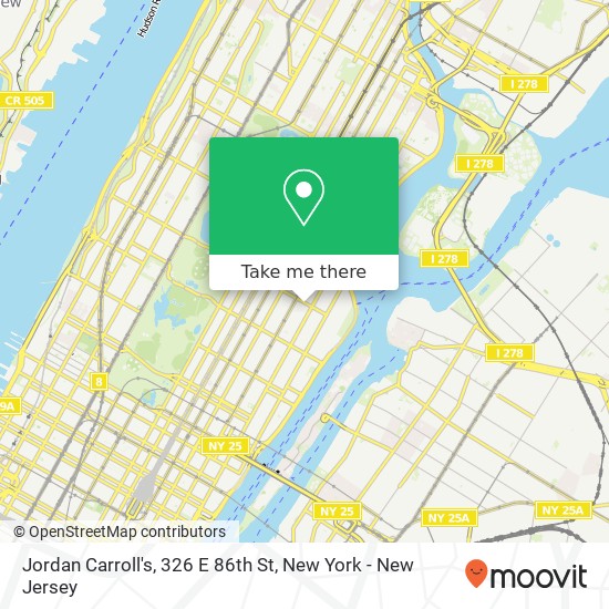 Mapa de Jordan Carroll's, 326 E 86th St