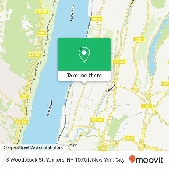 Mapa de 3 Woodstock St, Yonkers, NY 10701