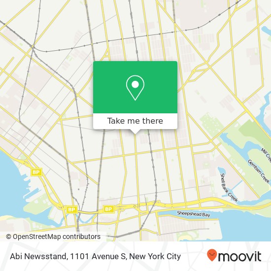 Mapa de Abi Newsstand, 1101 Avenue S