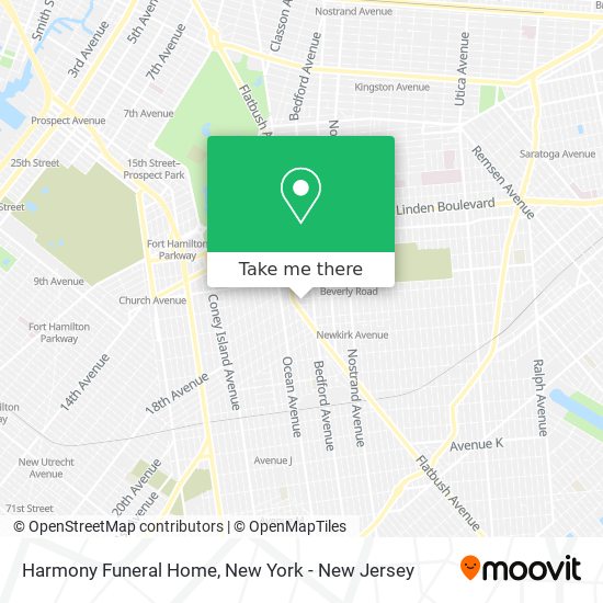 Harmony Funeral Home map