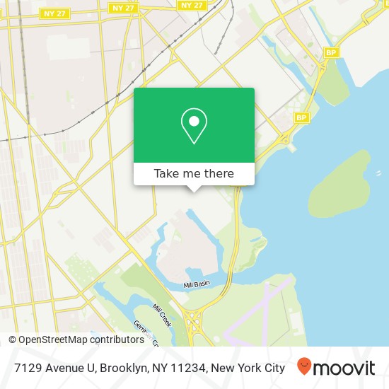 Mapa de 7129 Avenue U, Brooklyn, NY 11234