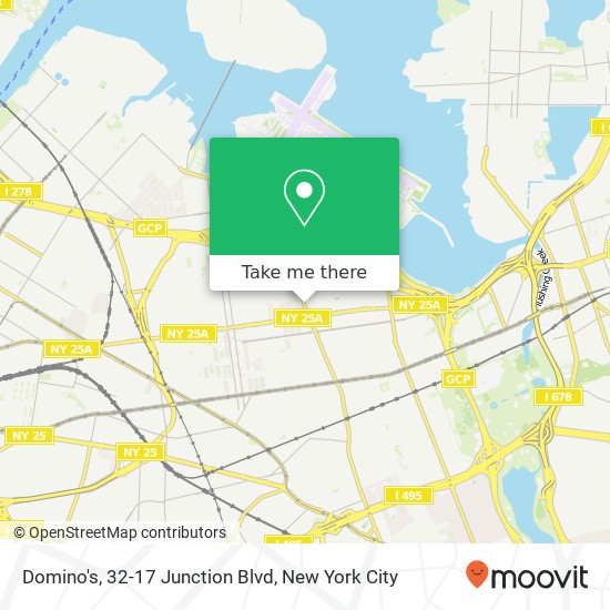 Mapa de Domino's, 32-17 Junction Blvd