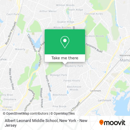 Albert Leonard Middle School map