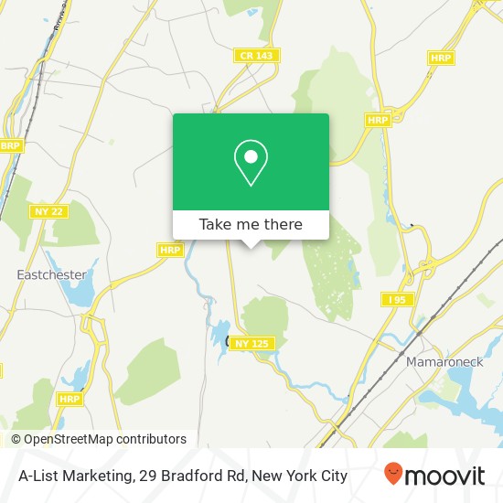 Mapa de A-List Marketing, 29 Bradford Rd