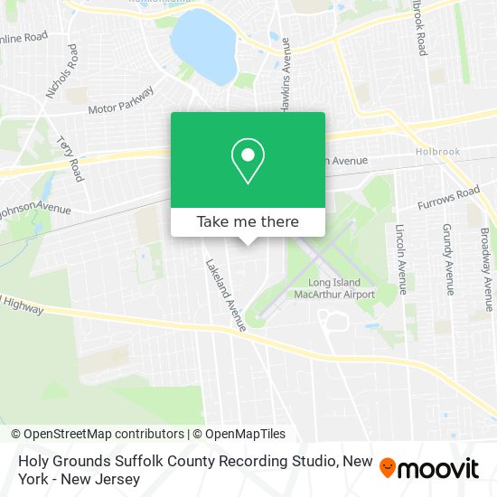 Mapa de Holy Grounds Suffolk County Recording Studio
