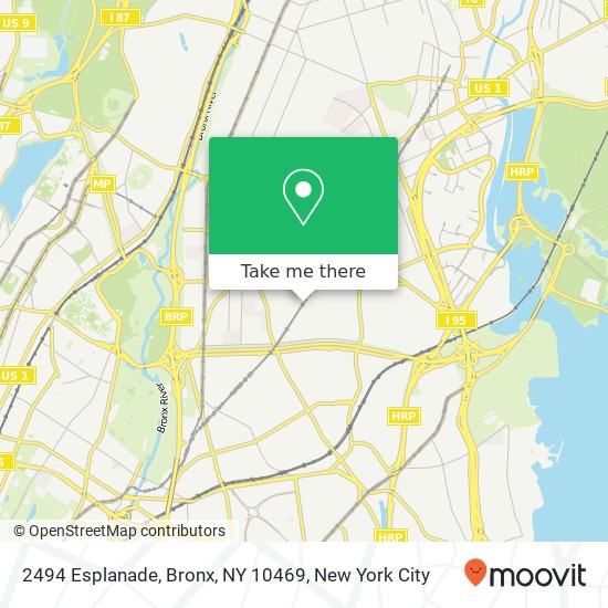 Mapa de 2494 Esplanade, Bronx, NY 10469