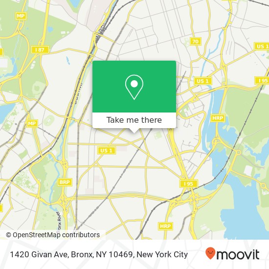 1420 Givan Ave, Bronx, NY 10469 map