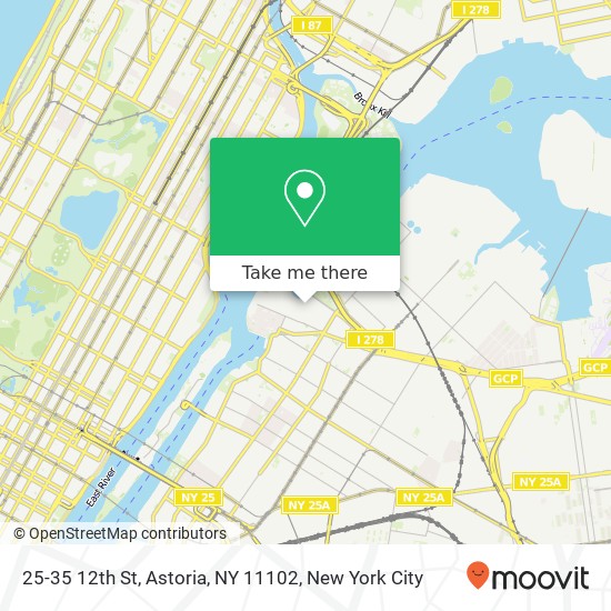 Mapa de 25-35 12th St, Astoria, NY 11102