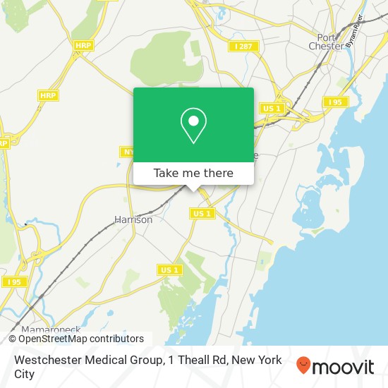Mapa de Westchester Medical Group, 1 Theall Rd