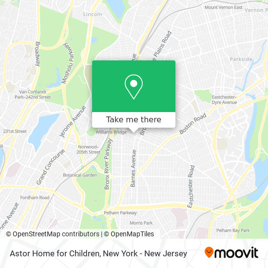 Astor Home for Children map