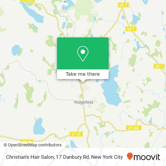 Mapa de Christian's Hair Salon, 17 Danbury Rd
