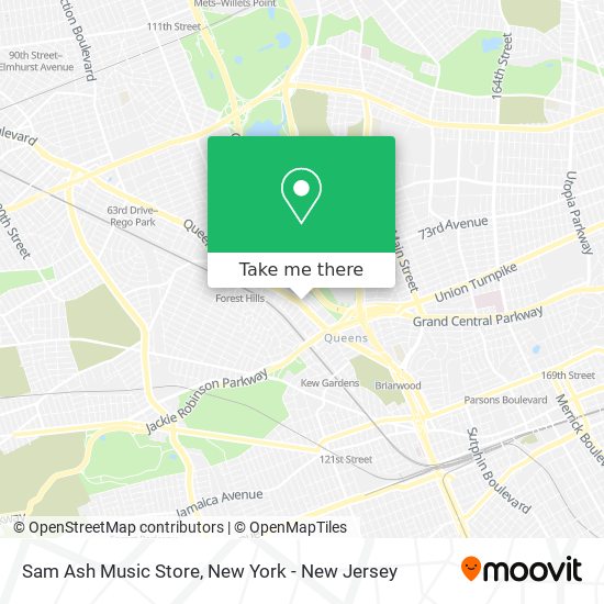 Mapa de Sam Ash Music Store