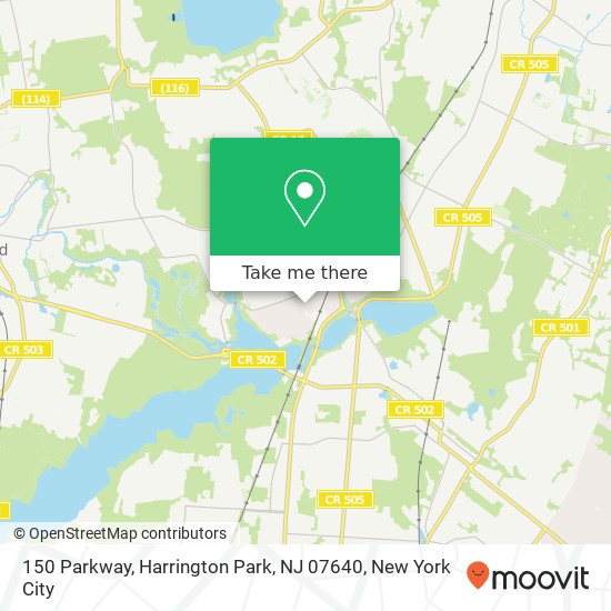 Mapa de 150 Parkway, Harrington Park, NJ 07640