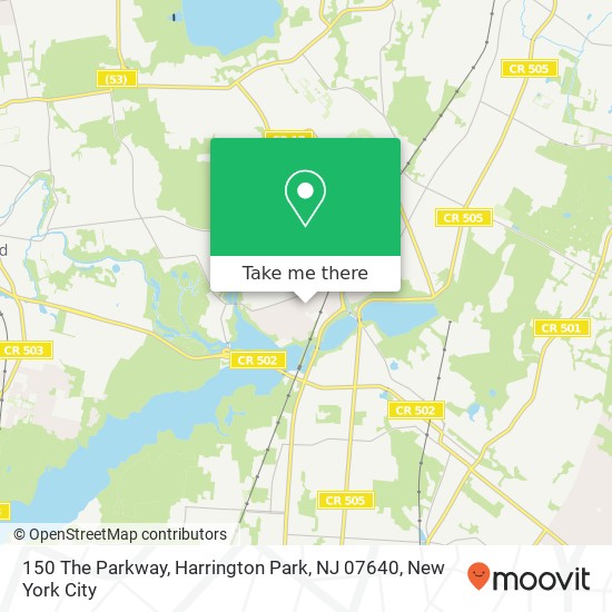 Mapa de 150 The Parkway, Harrington Park, NJ 07640