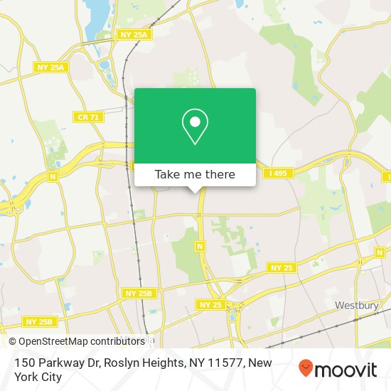 150 Parkway Dr, Roslyn Heights, NY 11577 map