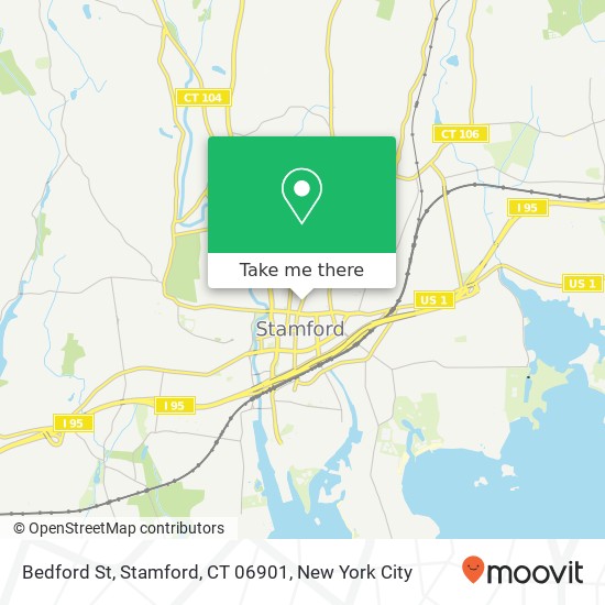 Mapa de Bedford St, Stamford, CT 06901