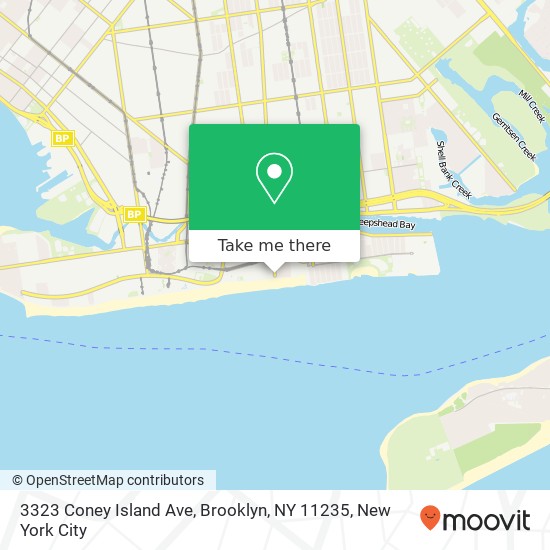 Mapa de 3323 Coney Island Ave, Brooklyn, NY 11235