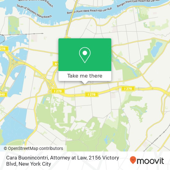 Mapa de Cara Buonincontri, Attorney at Law, 2156 Victory Blvd