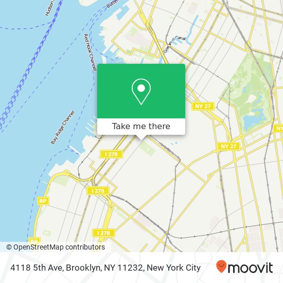 4118 5th Ave, Brooklyn, NY 11232 map