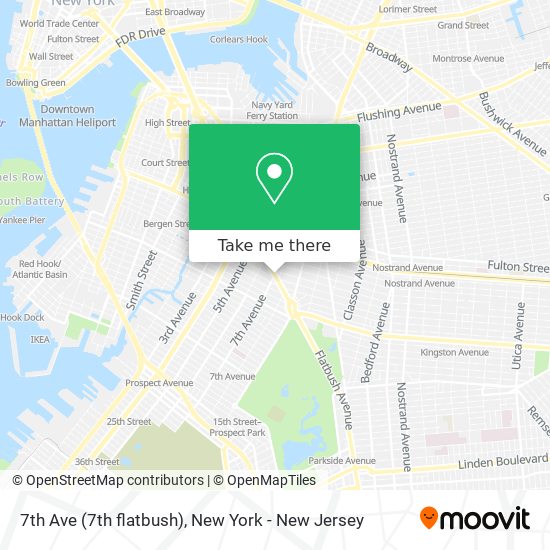 7th Ave (7th flatbush) map