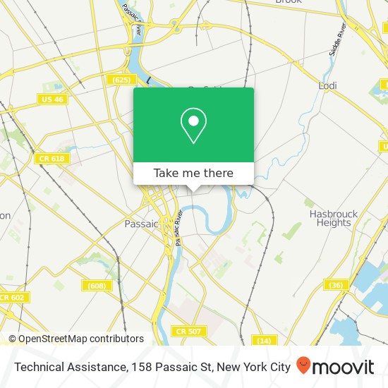 Mapa de Technical Assistance, 158 Passaic St