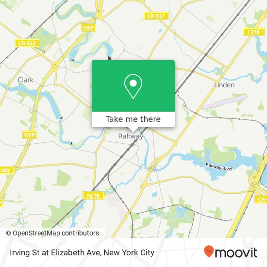Mapa de Irving St at Elizabeth Ave
