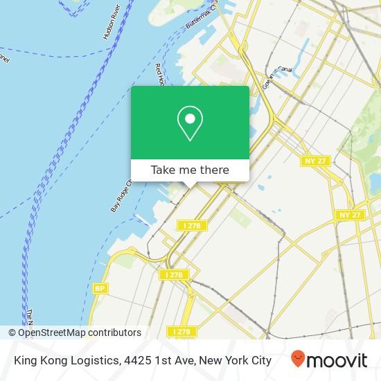 Mapa de King Kong Logistics, 4425 1st Ave