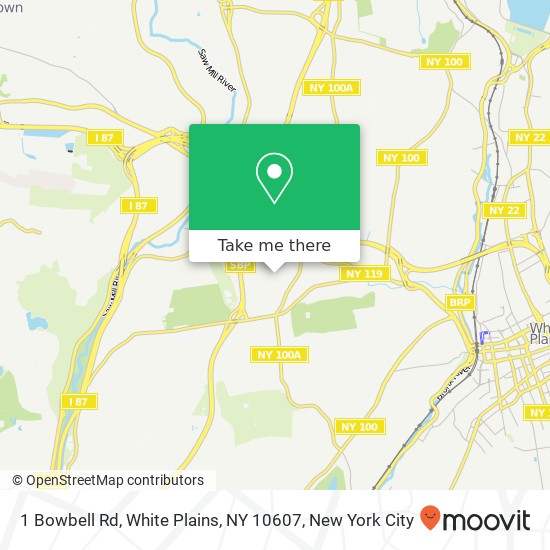 Mapa de 1 Bowbell Rd, White Plains, NY 10607