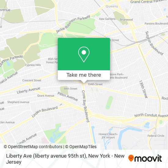 Mapa de Liberty Ave (liberty avenue 95th st)