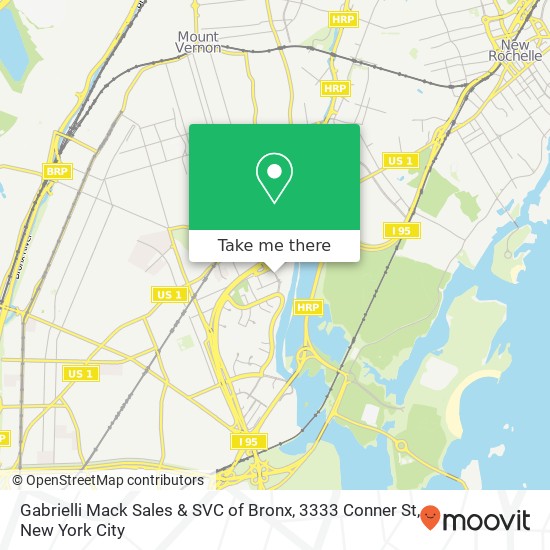 Mapa de Gabrielli Mack Sales & SVC of Bronx, 3333 Conner St