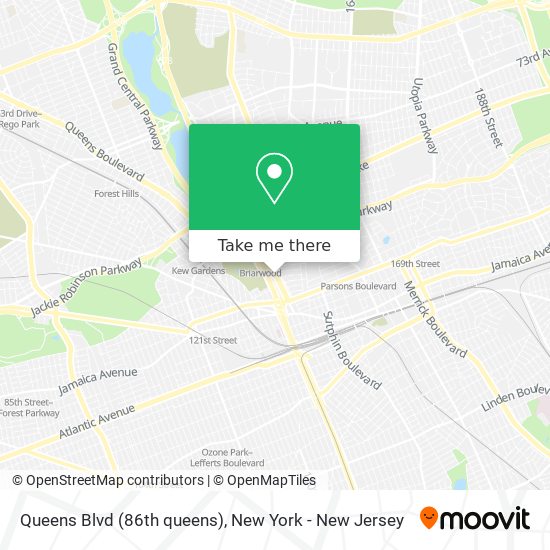 Mapa de Queens Blvd (86th queens)
