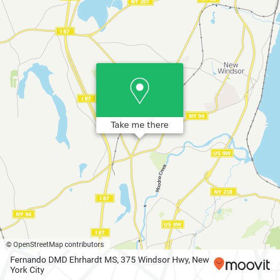 Mapa de Fernando DMD Ehrhardt MS, 375 Windsor Hwy