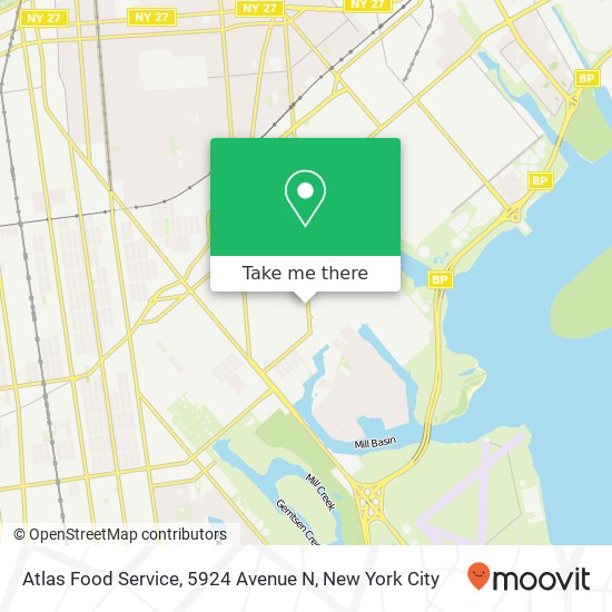 Mapa de Atlas Food Service, 5924 Avenue N