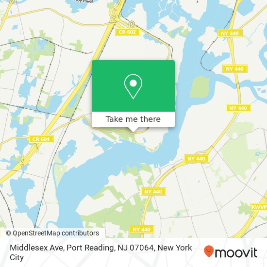 Middlesex Ave, Port Reading, NJ 07064 map