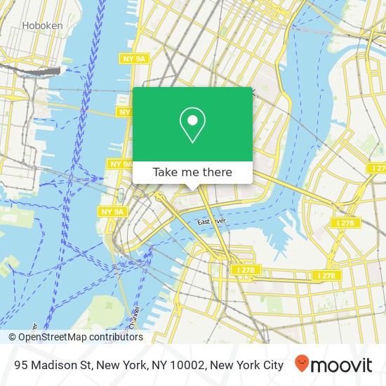 Mapa de 95 Madison St, New York, NY 10002