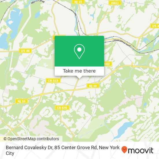Mapa de Bernard Covalesky Dr, 85 Center Grove Rd