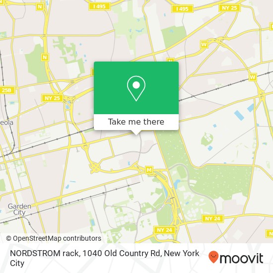 Mapa de NORDSTROM rack, 1040 Old Country Rd