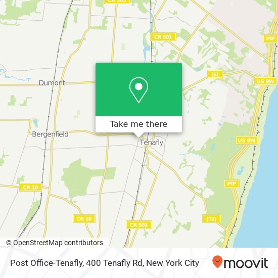 Mapa de Post Office-Tenafly, 400 Tenafly Rd