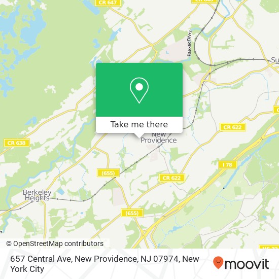 657 Central Ave, New Providence, NJ 07974 map