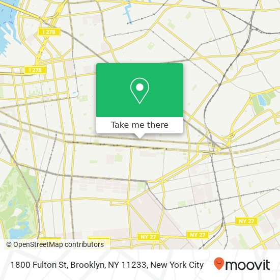 Mapa de 1800 Fulton St, Brooklyn, NY 11233