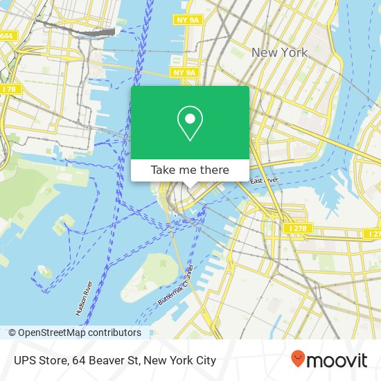 Mapa de UPS Store, 64 Beaver St