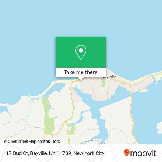 Mapa de 17 Bud Ct, Bayville, NY 11709