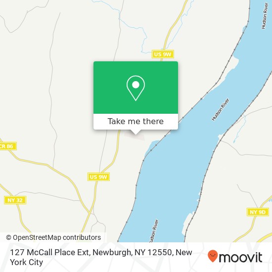 127 McCall Place Ext, Newburgh, NY 12550 map