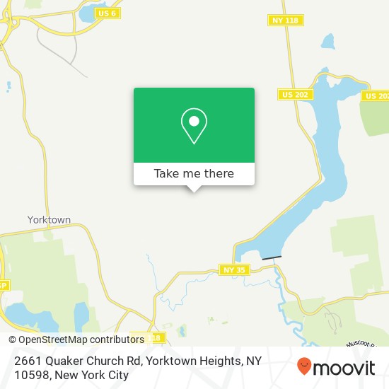 Mapa de 2661 Quaker Church Rd, Yorktown Heights, NY 10598