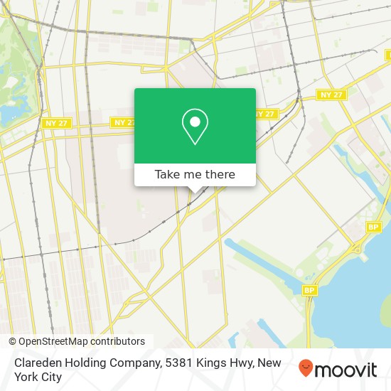 Mapa de Clareden Holding Company, 5381 Kings Hwy