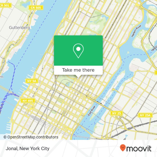 Jonal, 17 E 67th St map