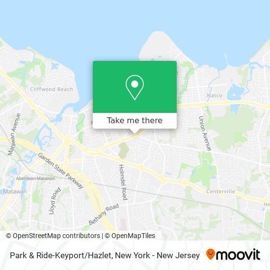 Mapa de Park & Ride-Keyport/Hazlet