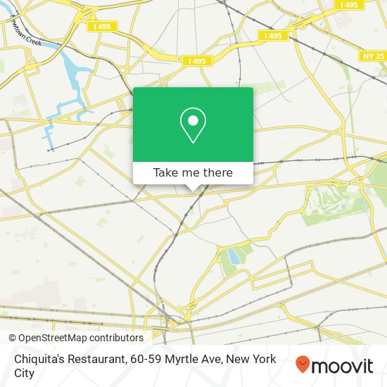 Mapa de Chiquita's Restaurant, 60-59 Myrtle Ave